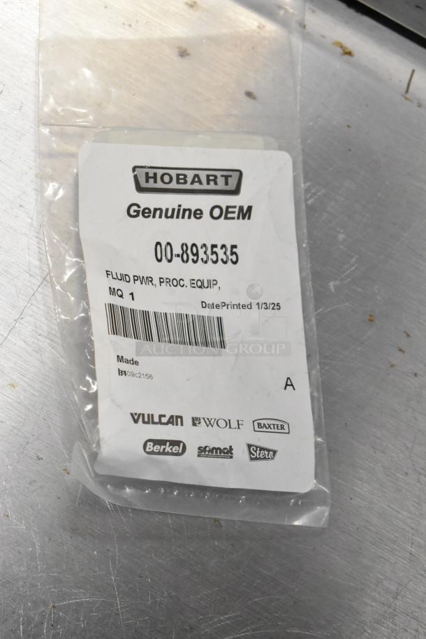 Hobart 00-893535 rinse nozzle, brand new in packaging. Genuine OEM, includes 5 pieces per bid. Suitable for various equipment brands.