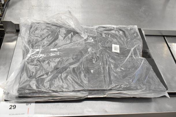 Brand new Choice 12" x 18" black bar mat in original packaging, labeled 723BMATBK, with scratch and dent notation.