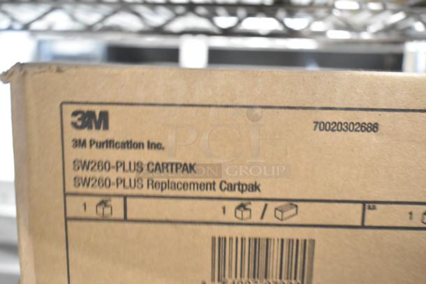 3M Water Filtration Cartridge Sets, model SW260-PLUS, brand new condition, slight packaging wear visible on box.