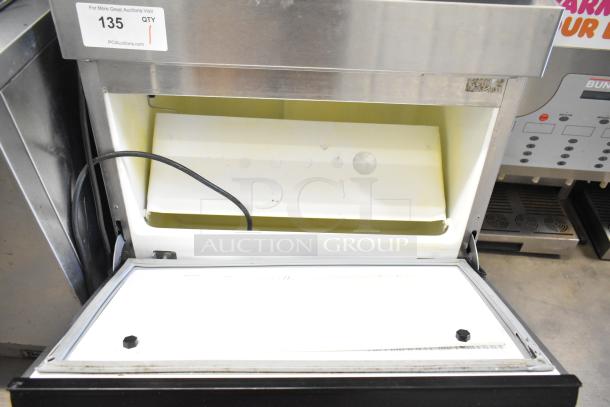 Hoshizaki F-330BAH-C stainless steel undercounter ice maker, self-contained, 115-120V, visible interior with wiring.