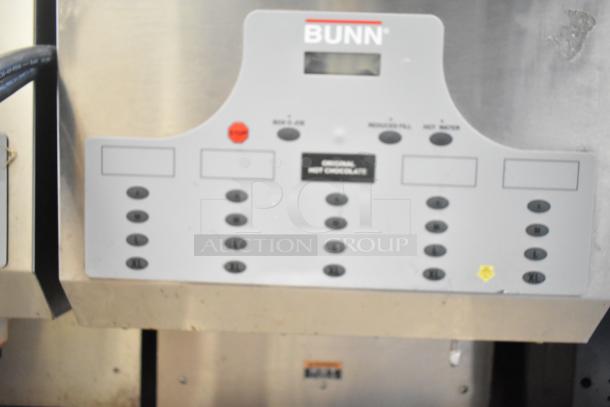 Bunn IMIX-5 commercial cappuccino machine, stainless steel, 120/208-240V, 1 Phase. Control panel shown, good condition.