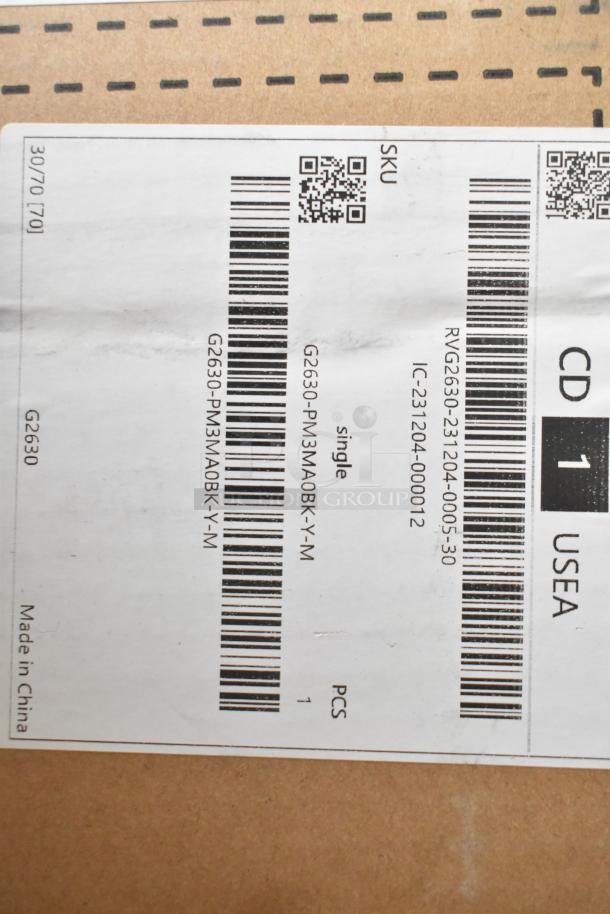 Label on a cardboard box for Anycubic Photon M3 Max 3D Printer, showing SKU details and "Made in China" text.