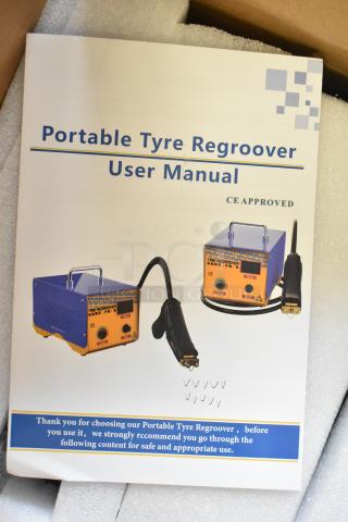 Brand new portable tyre regroover with user manual. CE approved. Slight scratch and dent, shown in packaging.