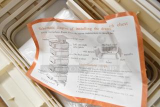 Brand new HG-HS5801-591 5-drawer plastic unit, scratch and dent. Includes installation diagram.