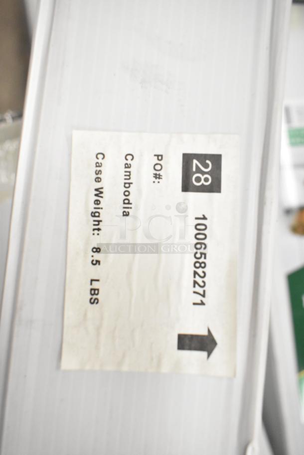 Vigoro Rectangular Plant Stand, new condition, visible label indicates case weight 8.5 lbs, origin Cambodia.