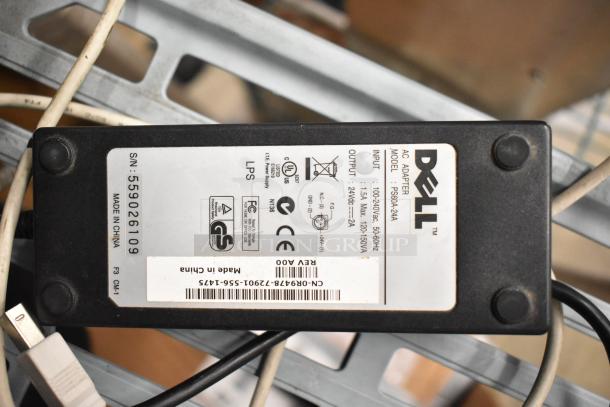 Dell AC Adapter Model PS60A-24A, input 100-240V, output 24V, 2A. Serial No. 559026109, Made in China.