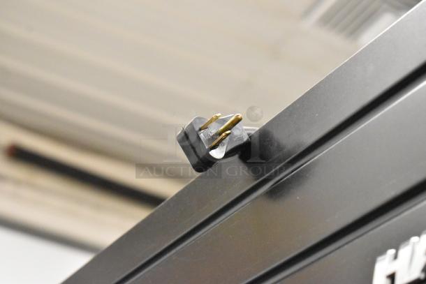 2019 Habco SE18 metal cooler plug detail, 115 volts, single-phase, features poly-coated racks.