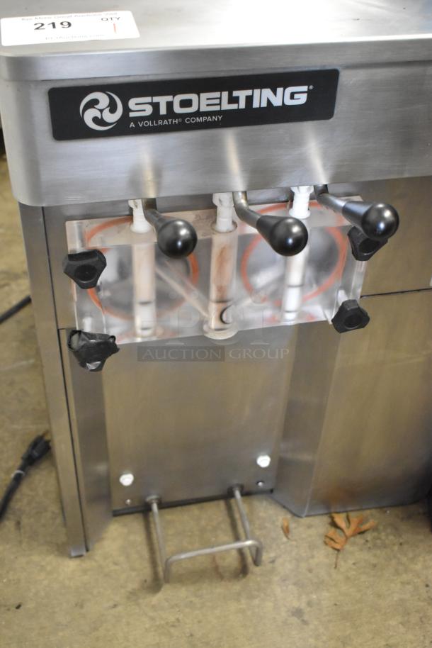 Stoelting stainless steel 2-flavor countertop soft serve machine, 208-240V, 1 phase, features twist option, used condition.