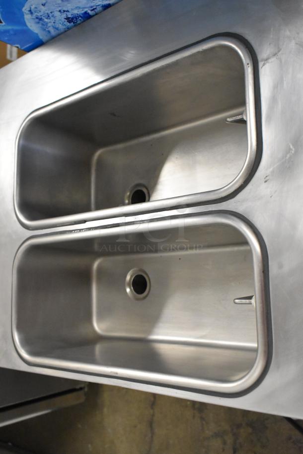 Stoelting stainless steel countertop soft serve machine, 2 flavor with twist, 208-240V, 1 phase, durable condition.