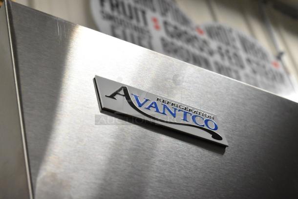Avantco 178A23RHC Stainless Steel Single Door Cooler, new with scratches, commercial casters, 115V, 1 Phase.