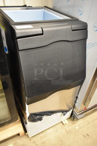 Brand new Avantco 194BIN40022 stainless steel ice storage bin, 22", 383 lb capacity, slight scratches and dents.