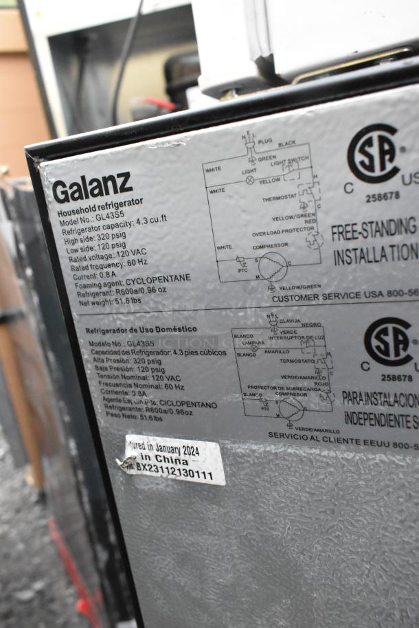 EdgeStar CMF151L freezer and Galanz GL43S5 mini fridge, both 115V, 1 phase. Includes 2 additional mini coolers.