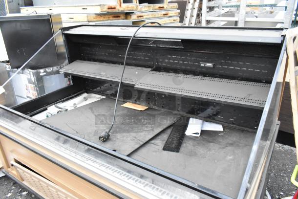 Killion PFW-74-43-48-V-N-MOBILE metal merchandiser, open design, 208/230V, 1-phase, commercial grab-n-go, used condition.