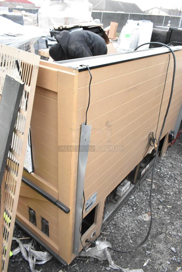 Killion PFW-74-43-48-V-N-MOBILE metal commercial grab-n-go merchandiser, 208/230V, open-sided, used condition.