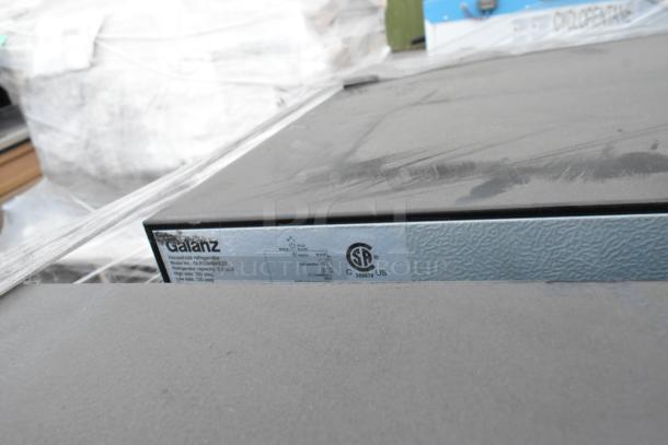 5 mini coolers including Galanz GLR25MBKE02, GLR33MBKE23, 120V, 1 Phase, label shows capacity and certification.