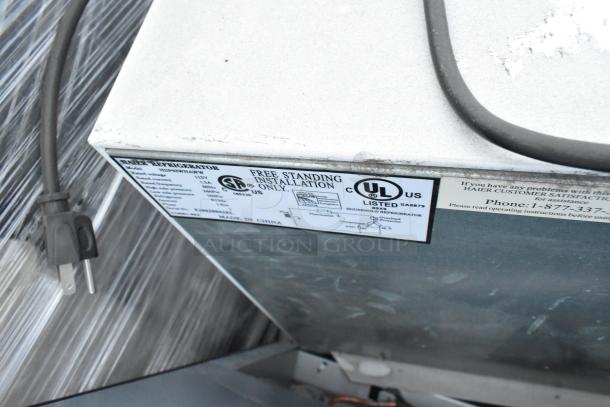 Four mini coolers, including Haier HSP03WNAWW and Galanz GLR31TS1E02. 120 volts, 1 phase. UL listed. Freestanding installation.