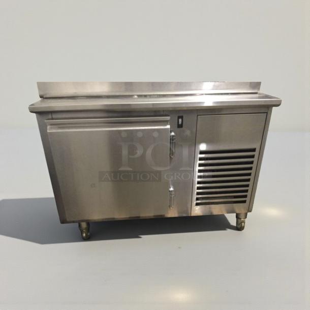 ICM Stainless SCSLC-1800 refrigerated undercounter unit, immaculate condition, stainless steel, tested, 120/220V, Anaheim.