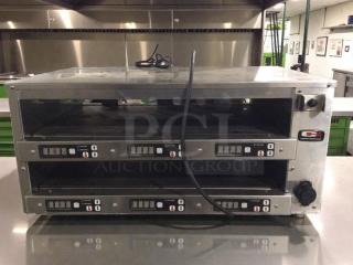 Carter-Hoffmann H2125-2T hot holding drawer, stainless steel, 120V, dual control panels, excellent condition, fully tested.