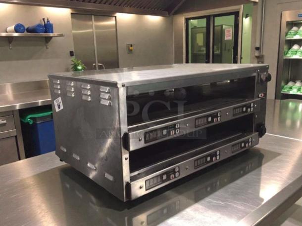 Carter-Hoffmann H2125-2T commercial hot holding drawer cabinet in stainless steel, excellent condition, 120V, tested and working.