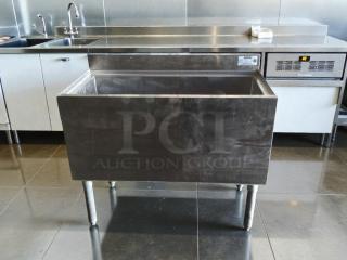 High-grade Krowne 18-36-7 stainless steel ice bin, NSF-certified, fully inspected, excellent condition, ready for use.