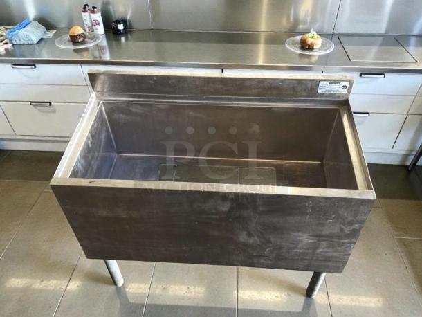 High-grade Krowne 18-36-7 stainless steel ice bin, fully inspected, NSF certified, excellent condition, ready for use.