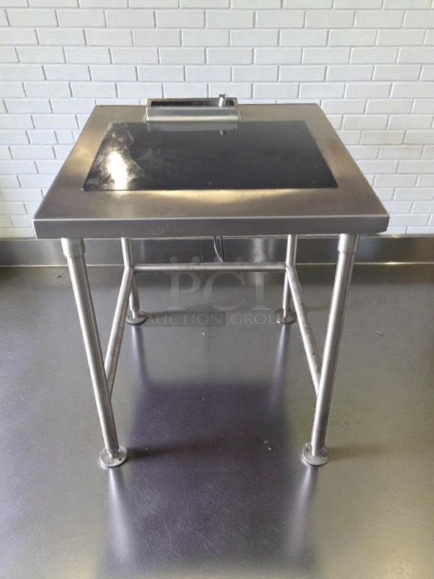 Commercial Induction Cooktop Table, stainless steel, model IND-L-TBL-0255, excellent condition, fully tested.