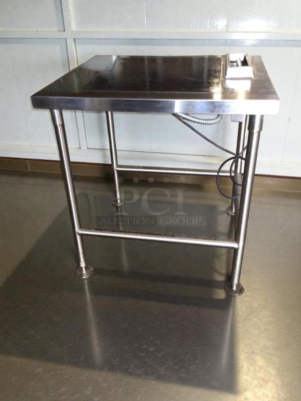 Commercial Induction Cooktop Table, stainless steel, model IND-L-TBL-0255, top-tier condition, tested and working.