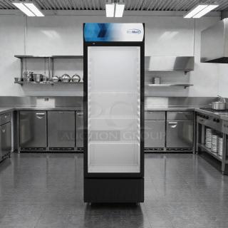 Brand new KoolMore MDR-1GD-12C glass door merchandiser refrigerator, 12 Cu. Ft., ETL listed, in original box.