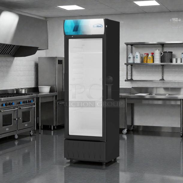 Brand new KoolMore MDR-9CP commercial one-door refrigerator, 9 Cu. Ft., ETL listed, in factory packaging.