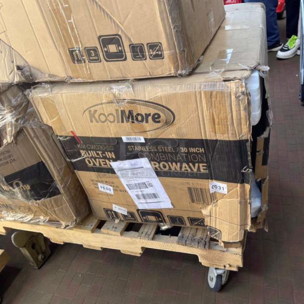 Brand new KoolMore KM-CWO30-SS 30-in. built-in microwave with convection and air fryer, in original box, never used.