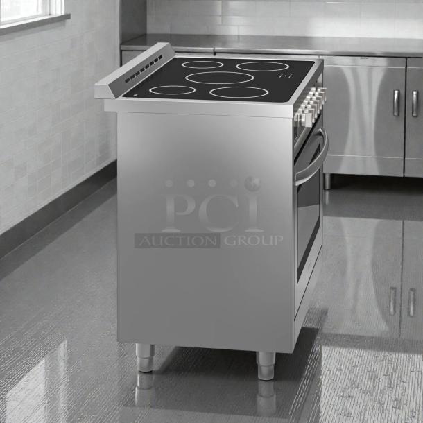 Brand new KoolMore KM-FR36EE-SS 36 in. stainless steel electric range with legs, 4.3 cu. ft., UL certified, never used.