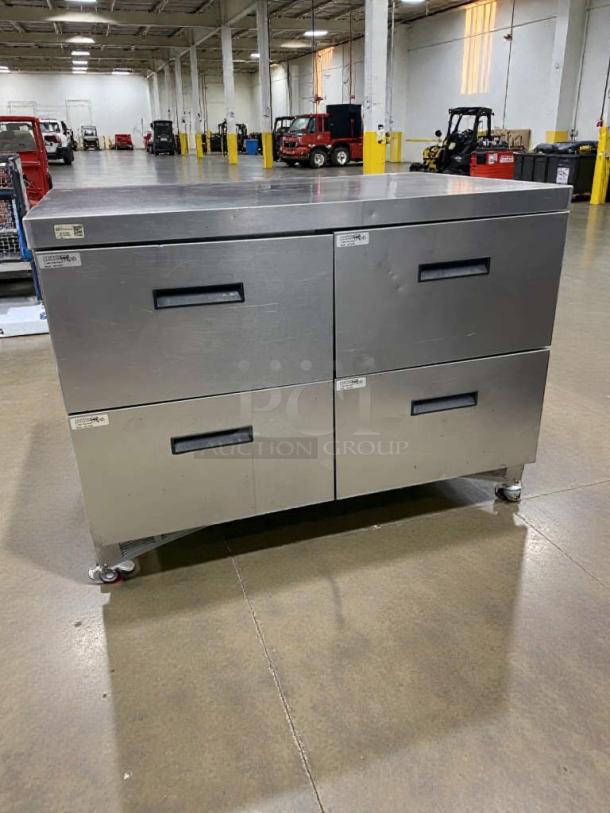 Pristine Delfield UCD4448N undercounter refrigerator with drawers, 115V, single phase, excellent condition, fully tested.