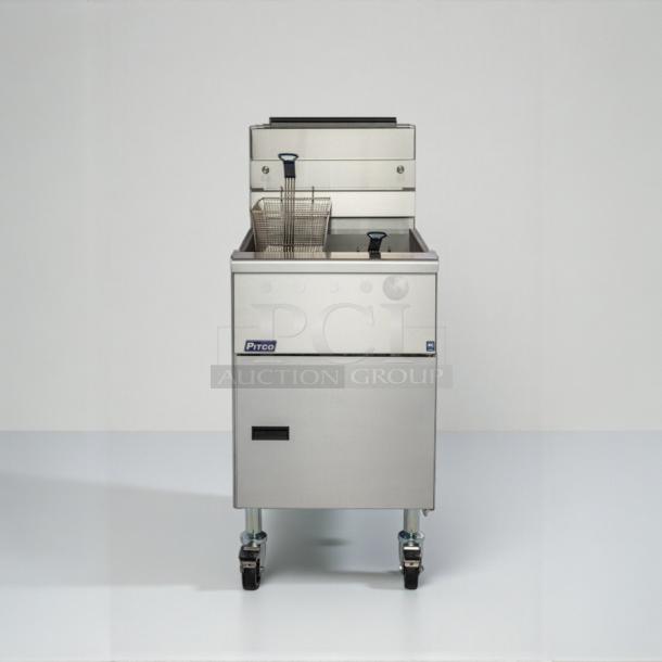 Pitco Floor Fryer, model PIT-L-FRY-0006, in outstanding condition. Natural gas, fully tested, with fry baskets.