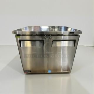Turbo Air undercounter refrigerator, model MUF-36-N, stainless steel, dual doors, fully tested, 115V single phase.