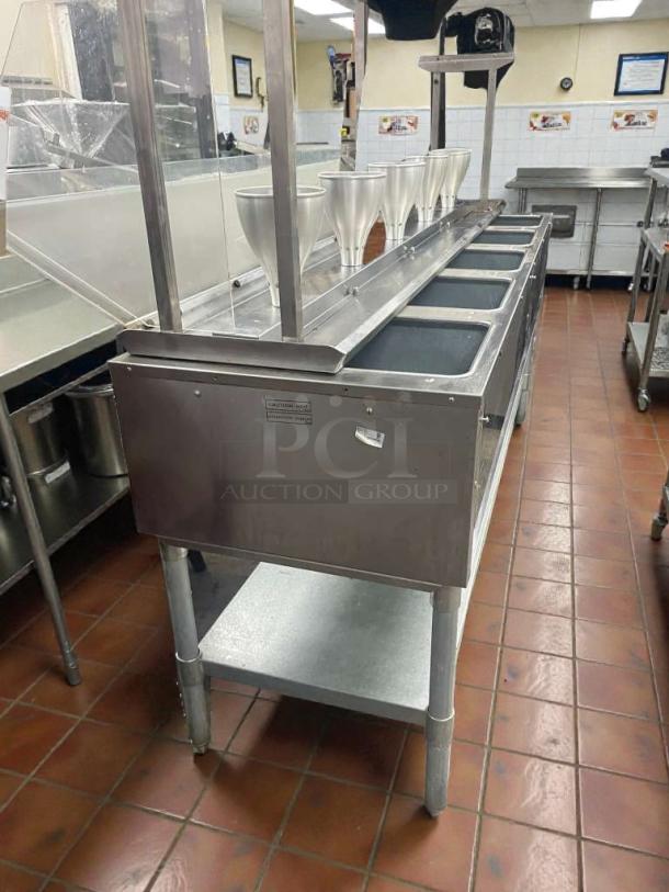 Eagle Group Electric Steam Table, model DHTS-240, with sneeze guard, immaculate condition, 240V, single phase.