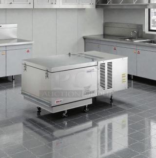 High-grade Heatcraft PRO3 condensing unit, model HTC-L_PRO3-0121, 115V, fully tested, excellent condition, in commercial kitchen.