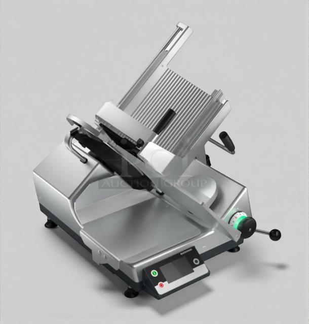 Bizerba GSP HD IW-90 GCB commercial meat slicer, semi-automatic, exceptional condition, fully tested and working.