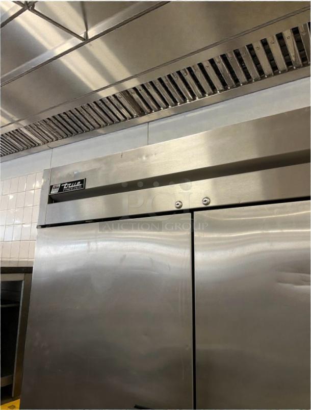 True T-49F commercial reach-in freezer, excellent condition, stainless steel, model badge visible, fully tested.