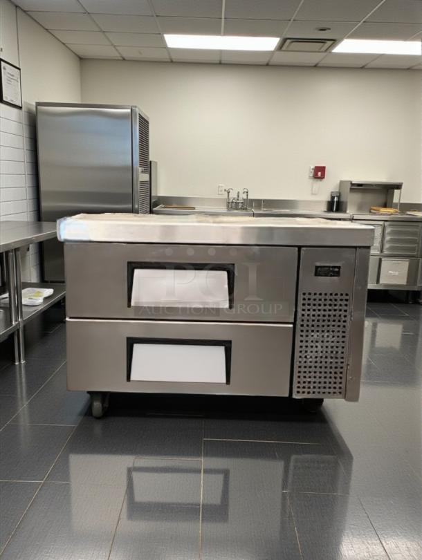 Exceptional condition True TRCB-36-HC refrigerated chef base with 2 drawers, stainless steel, 115V, fully tested, True Manufacturing.
