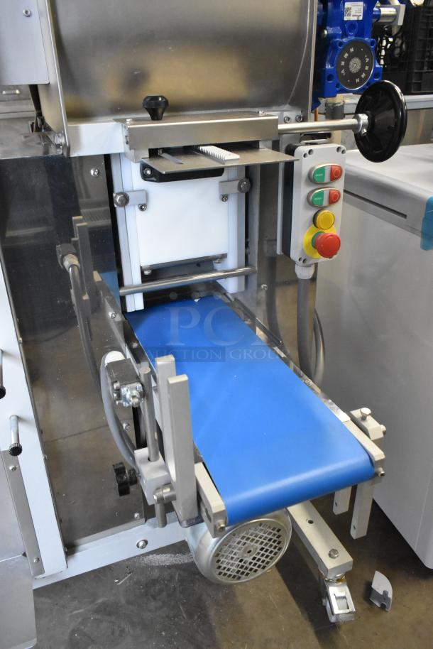 Arcobaleno AMF160 commercial pasta machine, metal floor style, multi-function, on casters, 220/380V, 3-phase.