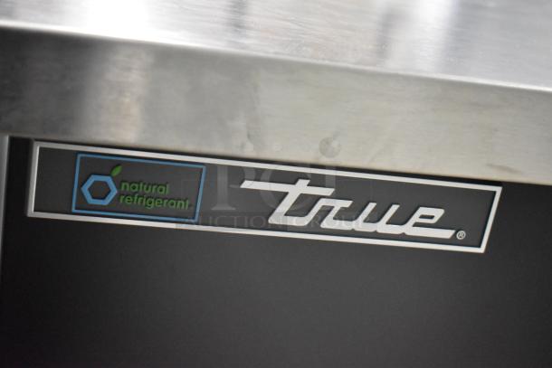 2025 True TBB-4G-HC-LD back bar cooler, brand new, with natural refrigerant logo, metal finish, 115 Volts, 1 Phase.