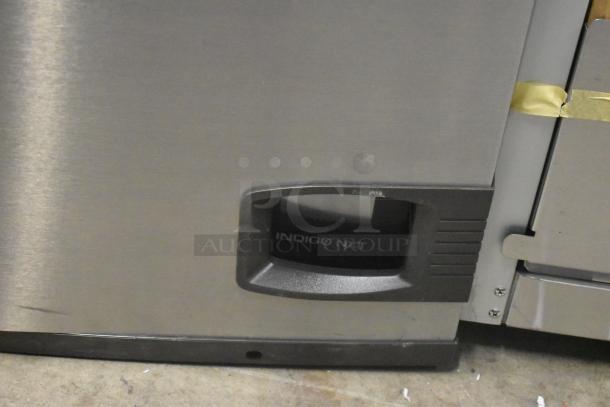 New Manitowoc IDT0900A-261 30" Ice Machine, stainless steel, 851 lb/day, 208-230V, 1 Phase. Scratch and dent condition.