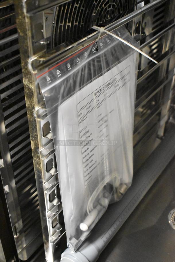 Brand new Blodgett AETE101R stainless steel combi convection oven, 208V, 3-phase, with tags and manuals included.