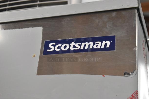 Stainless steel Scotsman FS1222A-32B commercial ice machine, scratch and dent condition. Visible Scotsman label. 2024 model.