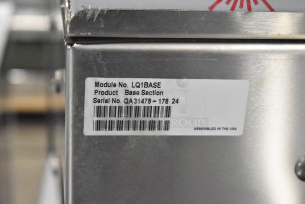 BRAND NEW Scotsman FS1222A-32B ice head, stainless steel, with bin, LQ1BASE stand, and gray poly ice cart, 208/230V, 1 phase.