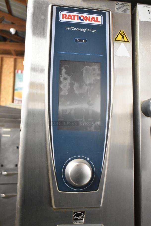 Rational SCCWE62/SCCWE102 stainless steel convection oven, 2019/2016, 480V, 3-phase. Features SelfCooking Center and digital display.