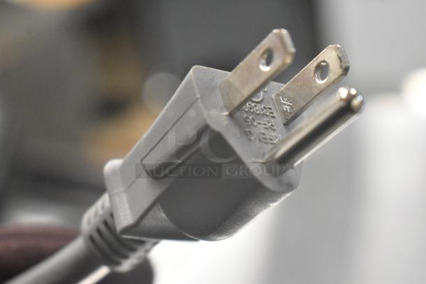 Power plug for Midea 1034N1A stainless steel commercial countertop microwave, 120 volts, 1 phase, in original box.