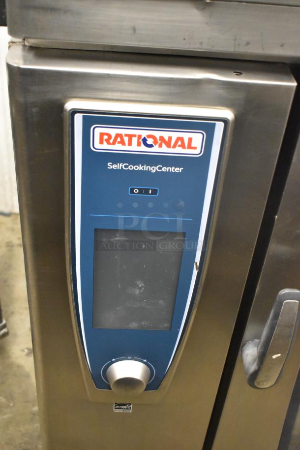 Rational SCCWE62/SCCWE102 stainless steel commercial convection oven on casters, electric, 480V, 3 phase.