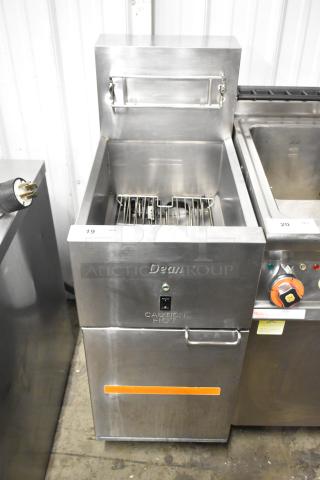 2023 Frymaster Dean SR114ESD stainless steel electric deep fryer, commercial floor model, 208V, 3-phase.