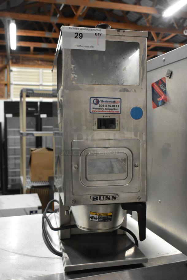 Bunn G-9 Metal Commercial Coffee Bean Grinder, 115V, 1 Phase. Features durable construction and countertop design.